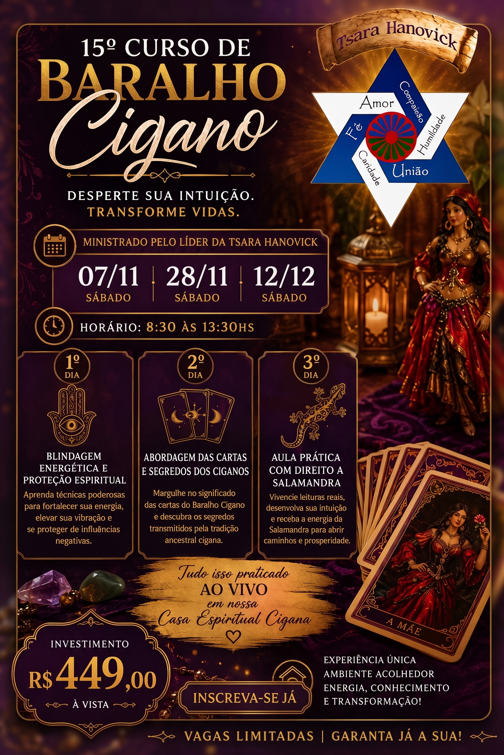 Arte da 15ª turma do curso de Baralho Cigano da Tsara Hanovick