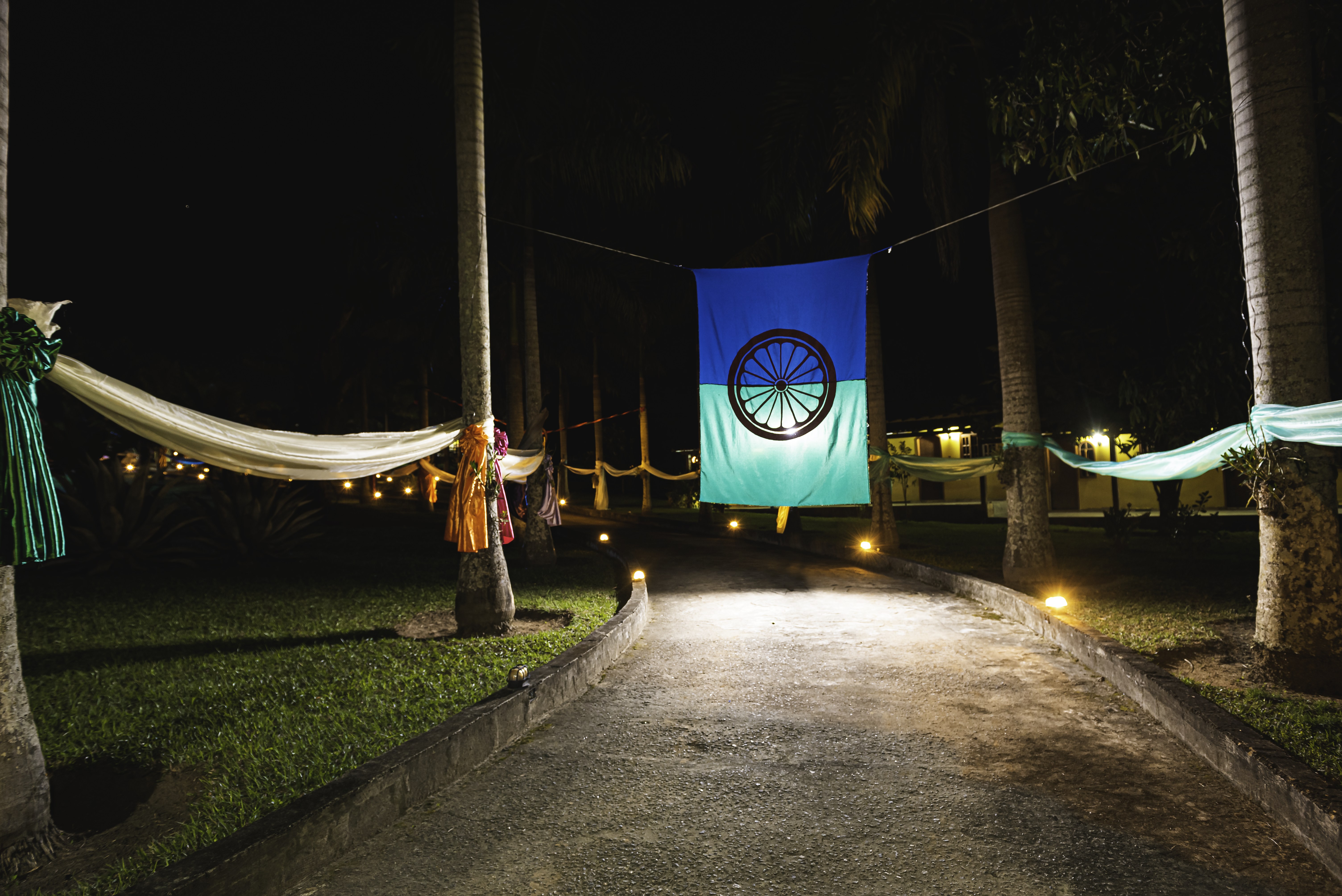 Entrada decorada da festa de Boris, em 2019